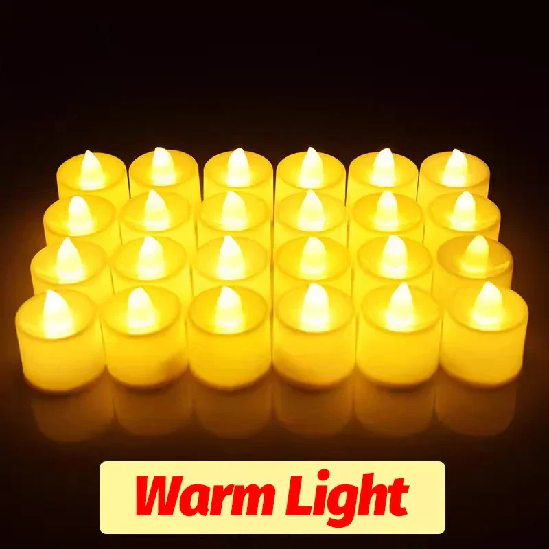 bougies led sans flamme décoration fête mariage noël en forme de cœur - Image 11