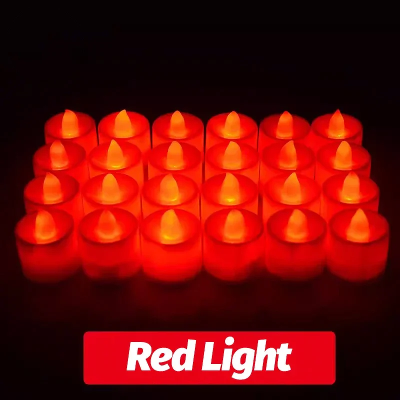 bougies led sans flamme décoration fête mariage noël en forme de cœur - Image 8