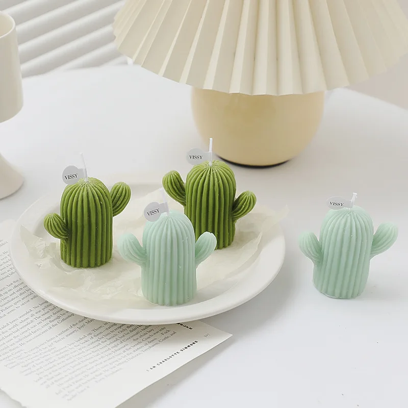 bougies parfumées cactus faites à la main décoratives pour la maison - Image 2