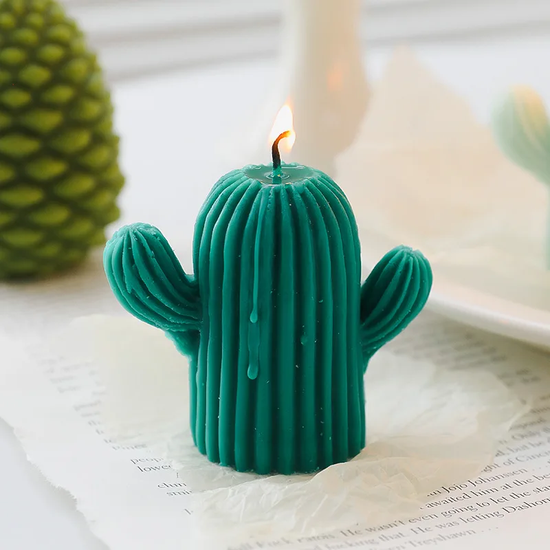 bougies parfumées cactus faites à la main décoratives pour la maison - Image 4