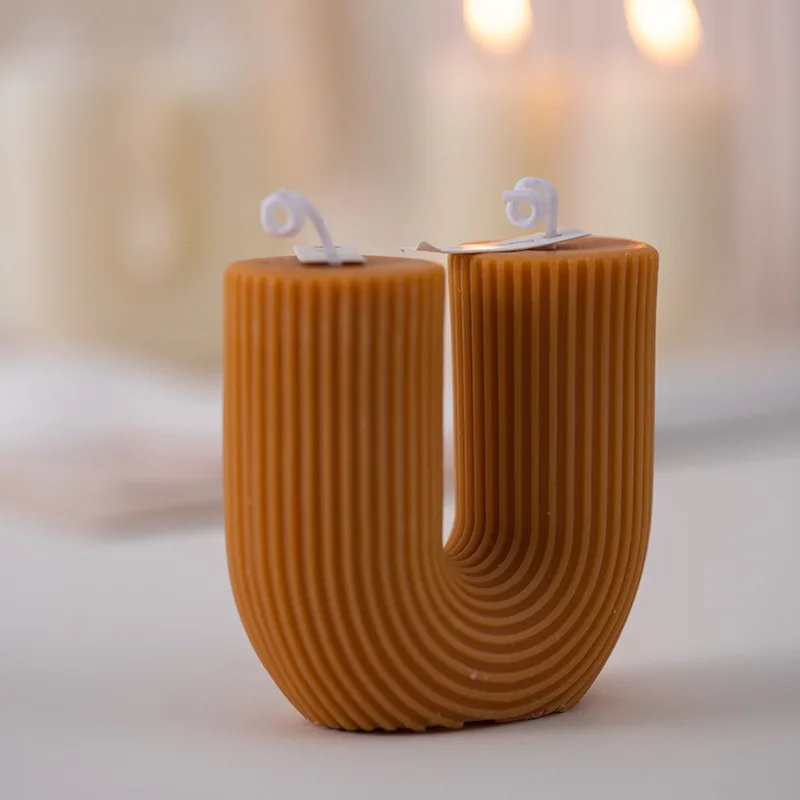 bougies parfumées en forme de u lot de cadeaux pour invités décoratives - Image 2