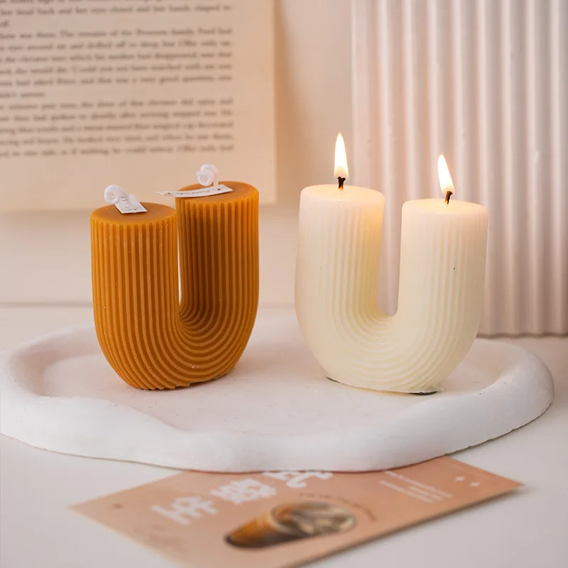 bougies parfumées en forme de u lot de cadeaux pour invités décoratives - Image 3