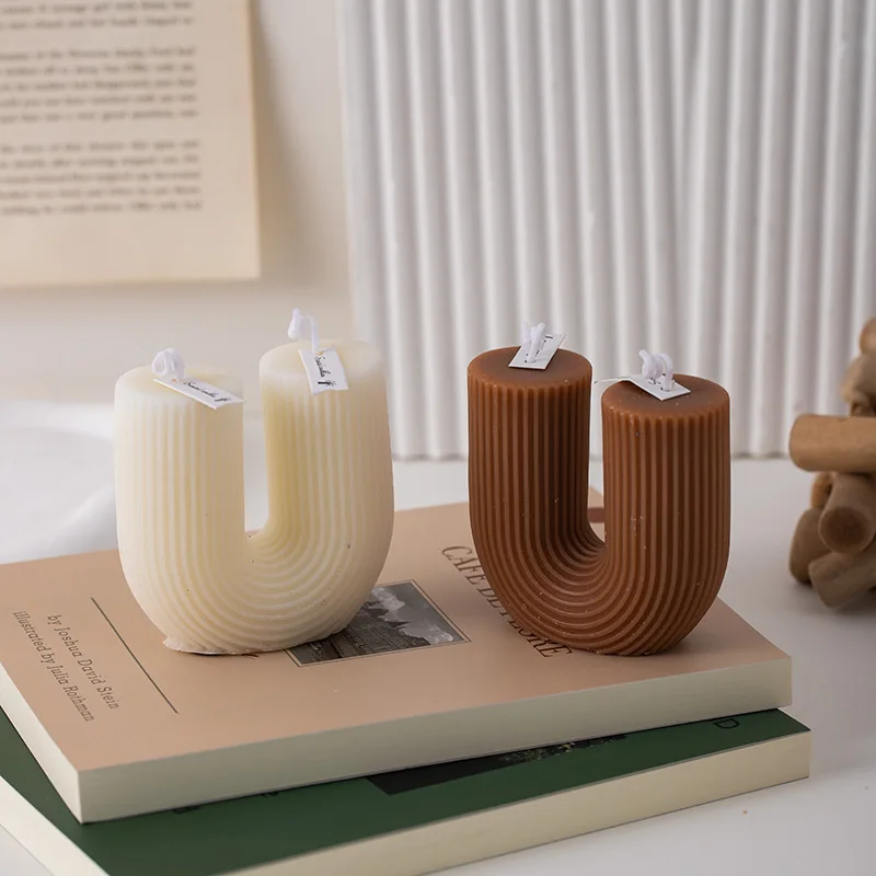 bougies parfumées en forme de u lot de cadeaux pour invités décoratives - Image 4