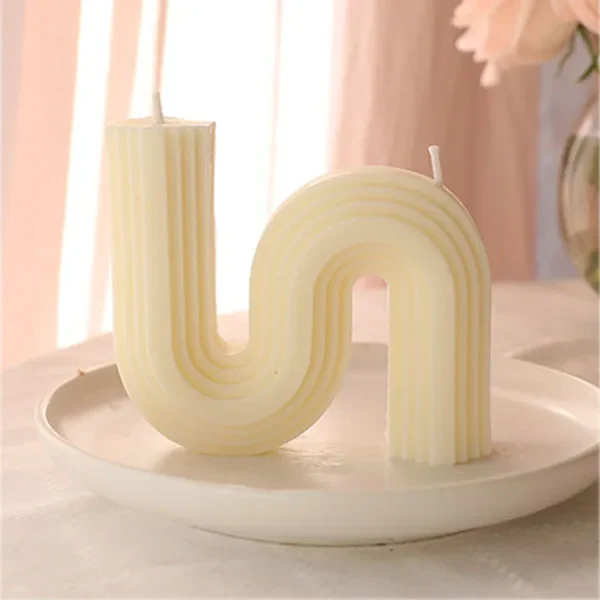bougies parfumées géométriques en forme de u pour décoration intérieure - Image 7