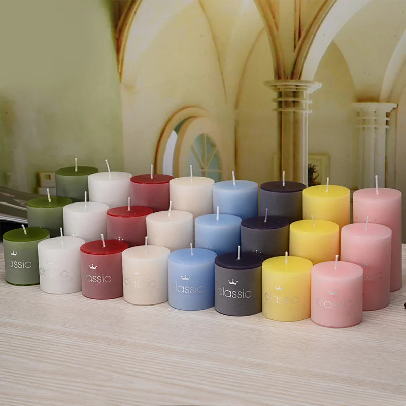 bougies piliers parfumées décoratives sans fumée en plusieurs tailles et couleurs - Image 2