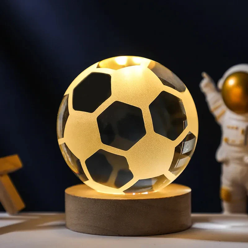 boule de cristal 3d lune galaxie décoration lumineuse pour la maison - Image 13