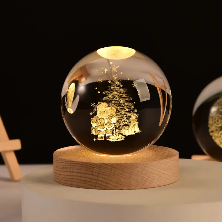 boule de cristal 3D système solaire gravé cadeau décoratif - Image 25