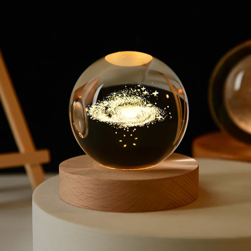 boule de cristal 3D système solaire gravé cadeau décoratif - Image 30