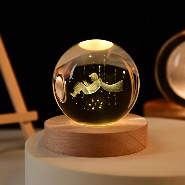 boule de cristal 3D système solaire gravé cadeau décoratif - Image 7