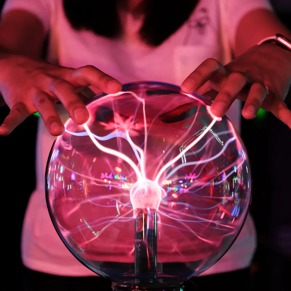 Boule de Plasma lampe tactile en cristal magique 220V LED veilleuse enfant veilleuse anniversaire noël enfants décor cadeau éclairage - Image 2