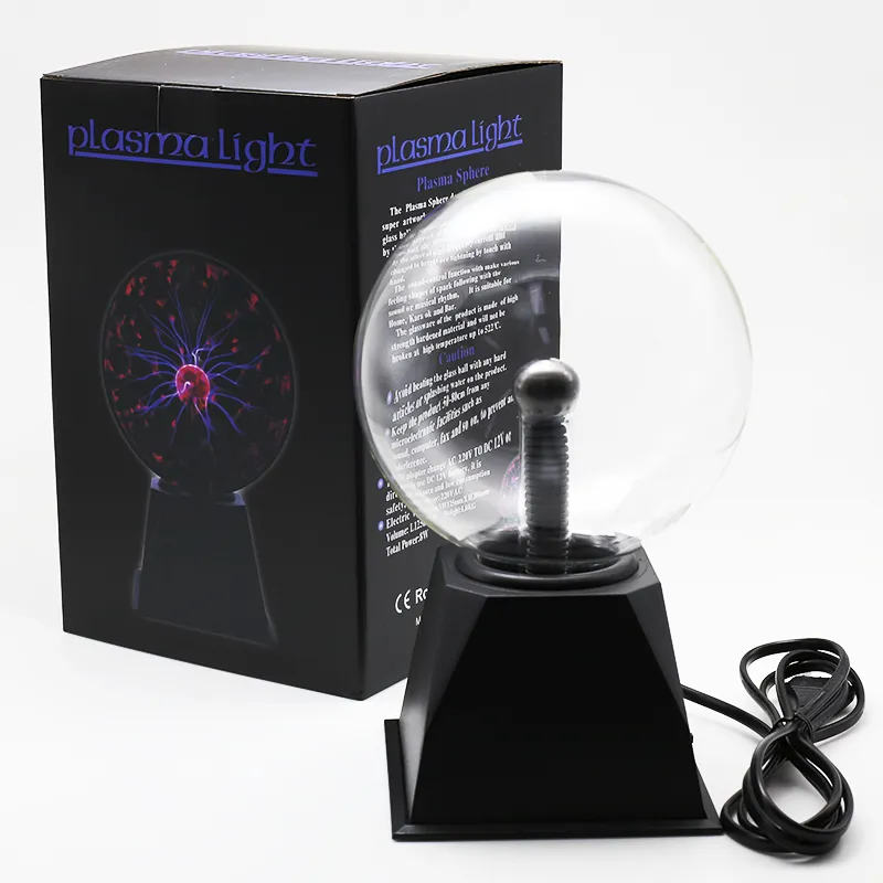 Boule de Plasma lampe tactile en cristal magique 220V LED veilleuse enfant veilleuse anniversaire noël enfants décor cadeau éclairage - Image 4
