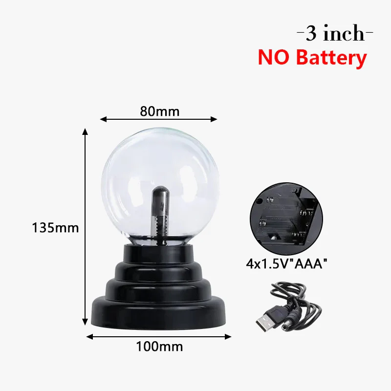 Boule de Plasma lampe tactile en cristal magique 220V LED veilleuse enfant veilleuse anniversaire noël enfants décor cadeau éclairage - Image 6