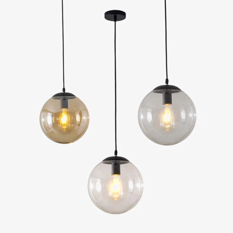 boule de verre suspension lumières rétro loft industriel led suspension - Image 4
