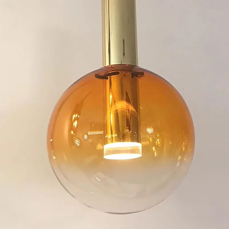 Boule nordique verre suspension LED couleur lampe translucide pour salon salle à manger Bar chambre chevet Luminaires décoratifs - Image 10