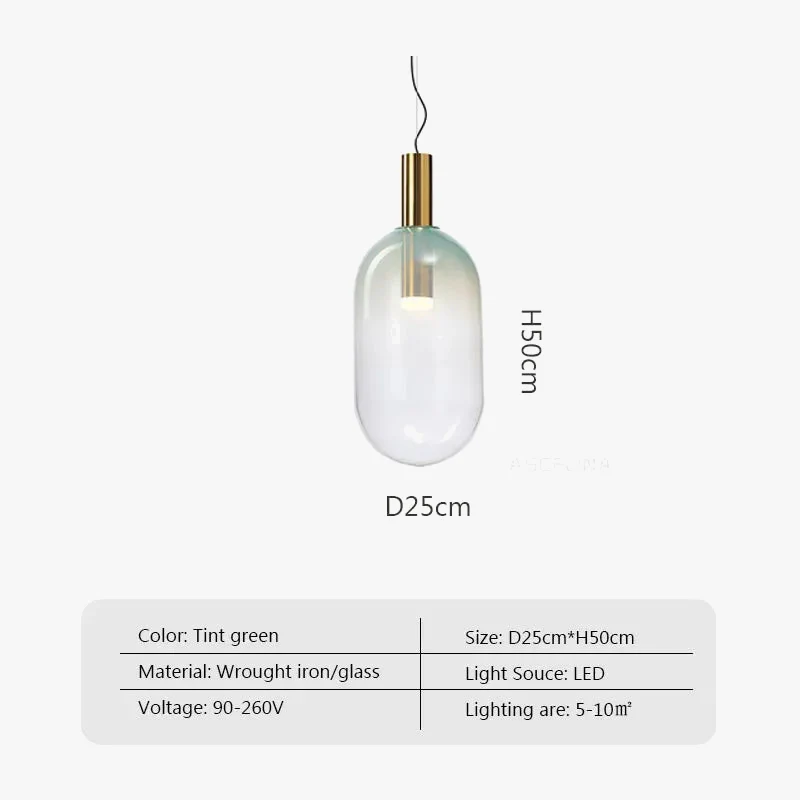 Boule nordique verre suspension LED couleur lampe translucide pour salon salle à manger Bar chambre chevet Luminaires décoratifs - Image 6