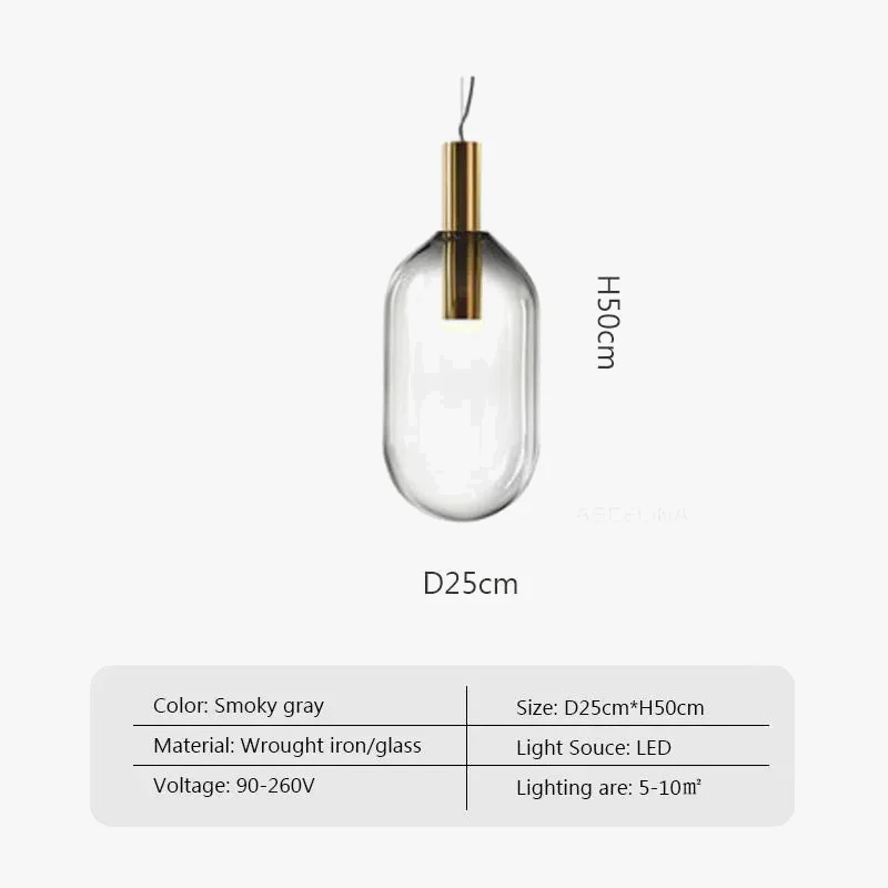 Boule nordique verre suspension LED couleur lampe translucide pour salon salle à manger Bar chambre chevet Luminaires décoratifs - Image 9