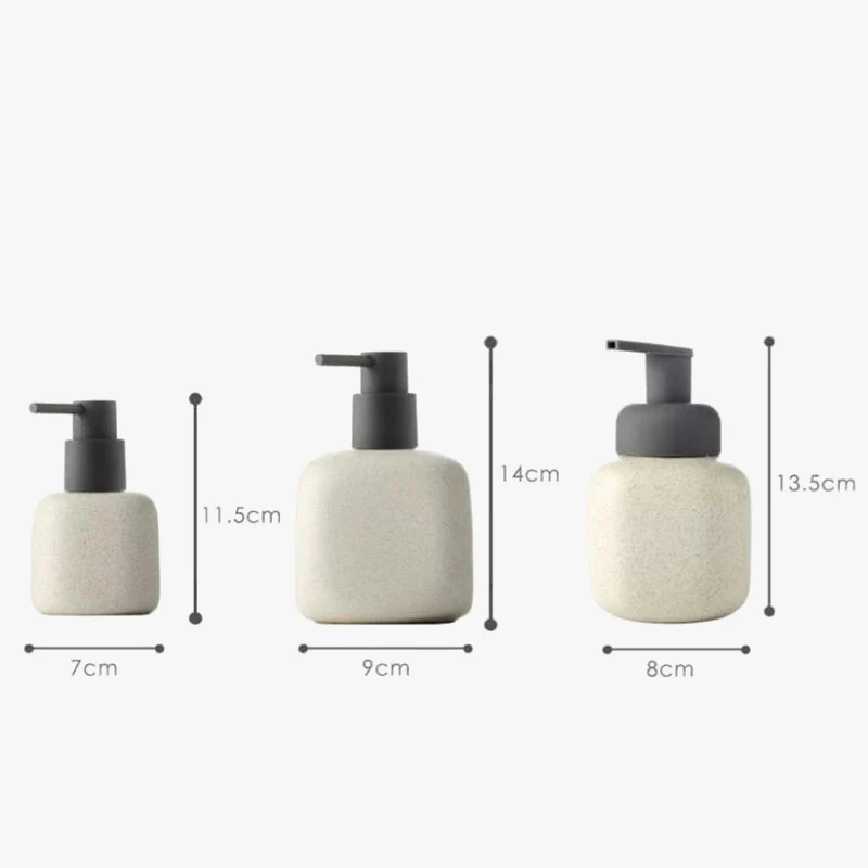 bouteille en céramique pour savon et gel douche portable - Image 6