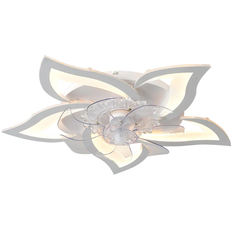 Busmos Fan LED Pendant Lamp Modern LED Pendant Lamp For Living Room, Bedroom, Studio Fan LED Pendant Lamp Dimmable White - Image 6