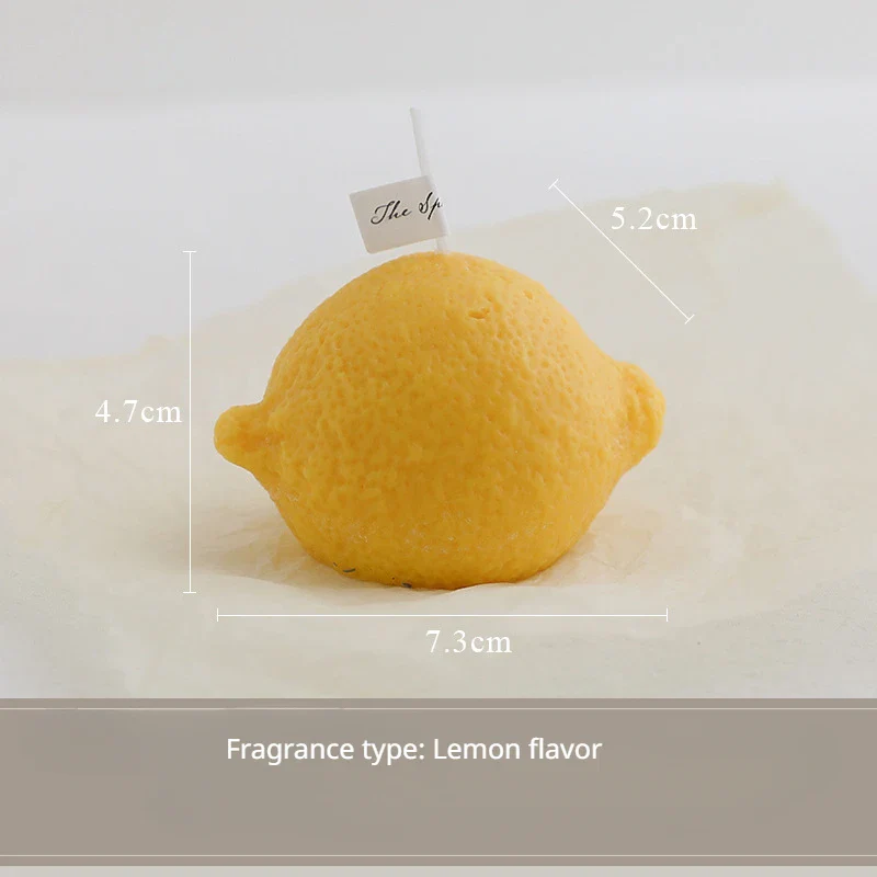 cadeau parfumé bougie citron décorative pour anniversaire fait main - Image 10