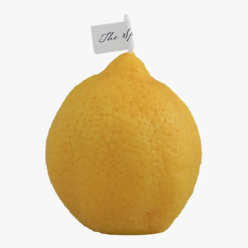 cadeau parfumé bougie citron décorative pour anniversaire fait main - Image 5