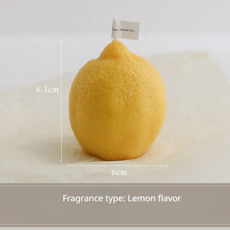 cadeau parfumé bougie citron décorative pour anniversaire fait main - Image 8