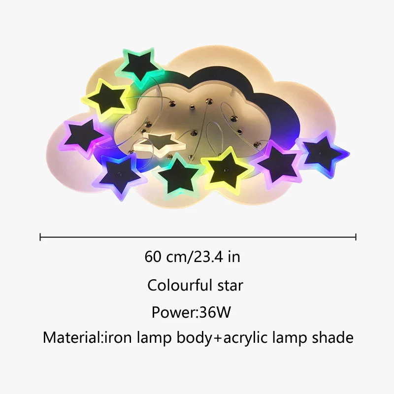 Chambre d'enfants luminaire lampe pour enfants enfants lampe pour chambre lustre enfants Led étoile toit lumière enfants chambre d'enfants lumière Led - Image 5