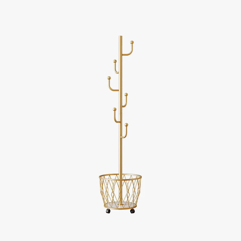 cintre à vêtements moderne avec étagère mobile à roulettes - Image 10