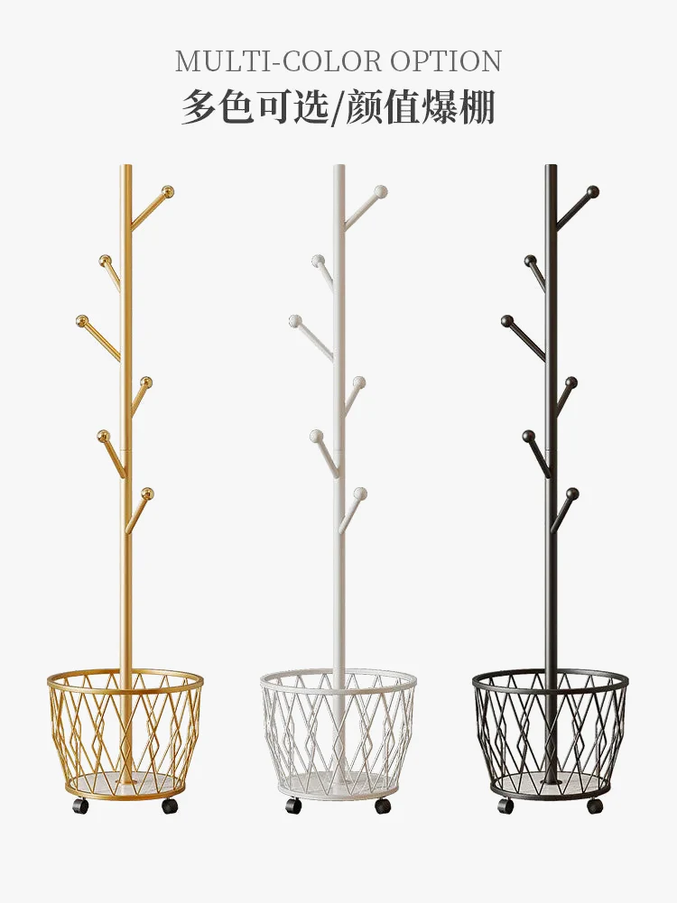 cintre à vêtements moderne avec étagère mobile à roulettes - Image 5