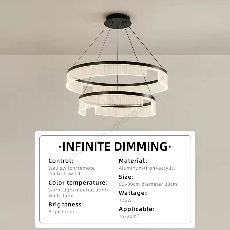 Circular Acrylic Living Room Pendant Light, Pendant Lamp Chandelier, Hanging Light Fittings, Hanging Light Pendant Lamp - Image 8