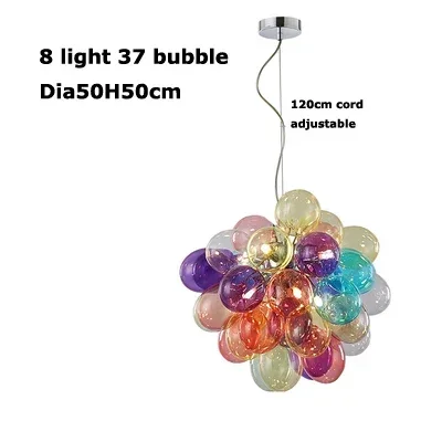Colorful Bubble Chandelier Glass Pendant Lamp Ceiling Light Suspension Hanging Luminaire for Living Room Bedroom - Image 10