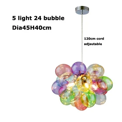 Colorful Bubble Chandelier Glass Pendant Lamp Ceiling Light Suspension Hanging Luminaire for Living Room Bedroom - Image 11