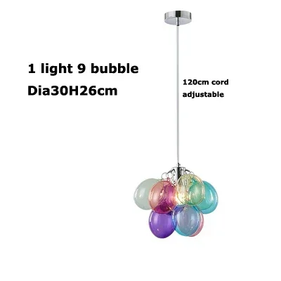 Colorful Bubble Chandelier Glass Pendant Lamp Ceiling Light Suspension Hanging Luminaire for Living Room Bedroom - Image 14