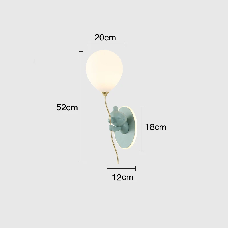 Creative and personalized cartoon children's room, bedroom, bedside wall lamp, artistic bear atmosphere wall light fixture - Image 9
