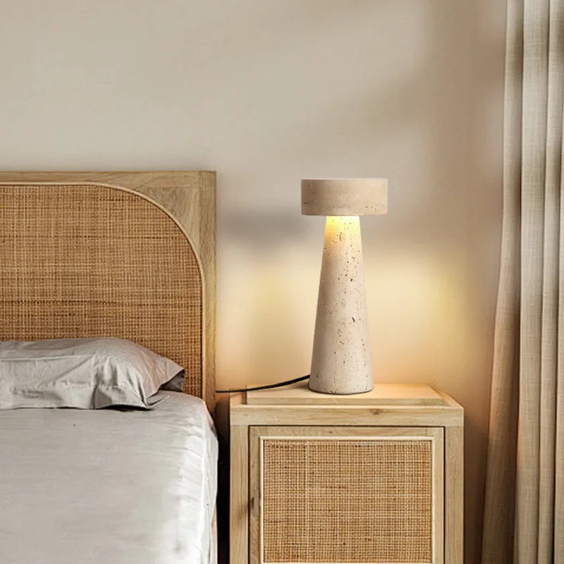 Creative Stone Table Lamp Desk Light for Bedroom Living Room Study - Image 3