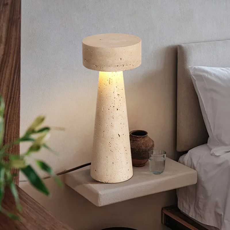 Creative Stone Table Lamp Desk Light for Bedroom Living Room Study - Image 5