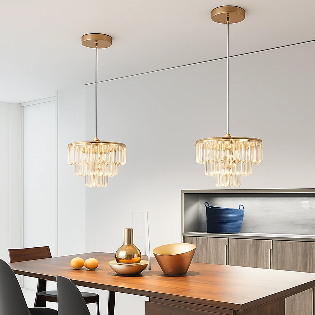 Cristal K9 LED plafonnier moderne suspension lumière maison déco suspendus luminaires cuisine salle à manger salon lustre lampes - Image 6