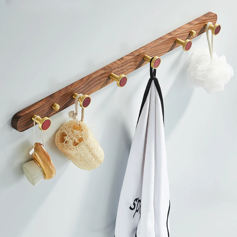 crochet créatif en bois de noyer pour organisation murale - Image 5