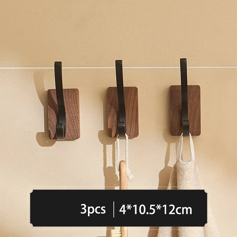 crochets muraux en bois massif pour vêtements et accessoires - Image 7