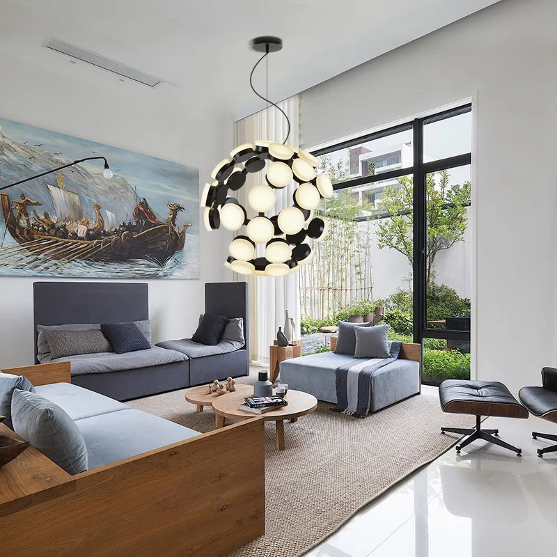 Danish Designer Big Globle Pendant Lamp Modern Suspension Hanging Light for Living Room - Image 5
