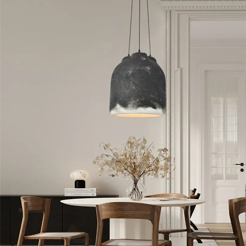 Designer Dining Room Wabi Sabi Chandelier Coffee Model House Personality LED Decor Light Creative Table Bar Kitchen Pendant Lamp - Image 3