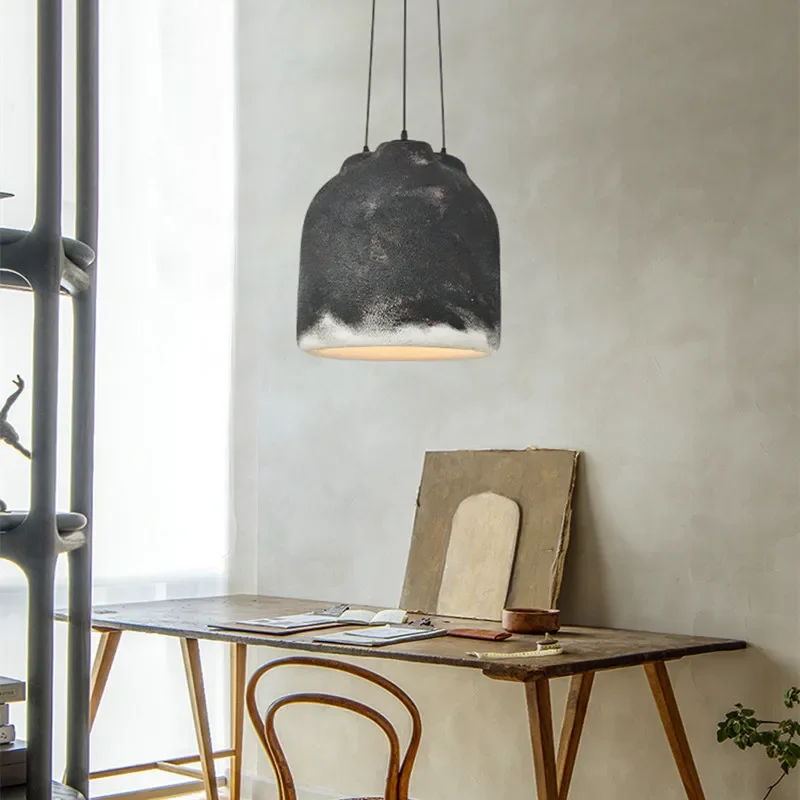 Designer Dining Room Wabi Sabi Chandelier Coffee Model House Personality LED Decor Light Creative Table Bar Kitchen Pendant Lamp - Image 6