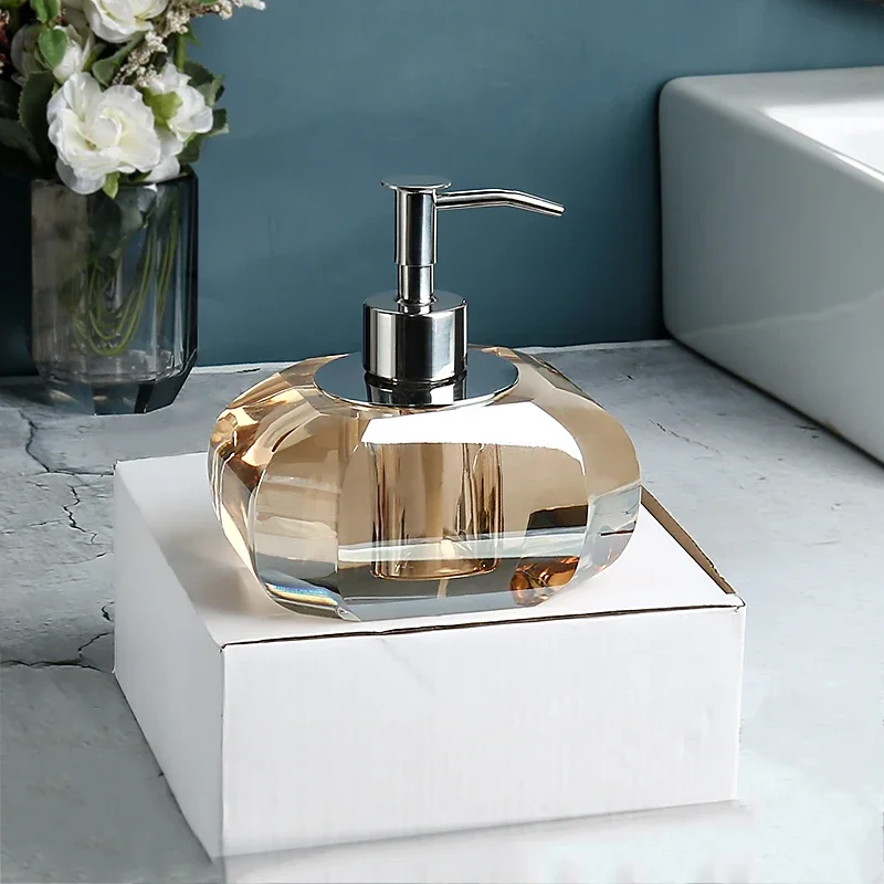 distributeur de savon en verre accessoires de salle de bain luxe - Image 12