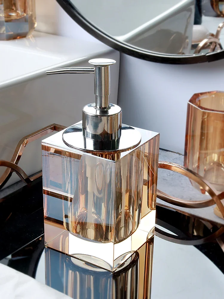 distributeur de savon en verre accessoires de salle de bain luxe - Image 15