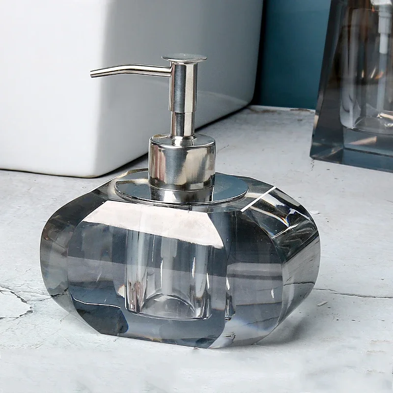 distributeur de savon en verre accessoires de salle de bain luxe - Image 16