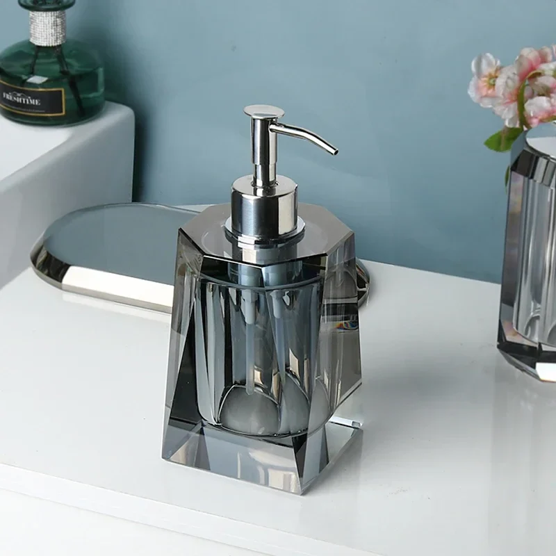 distributeur de savon en verre accessoires de salle de bain luxe - Image 3