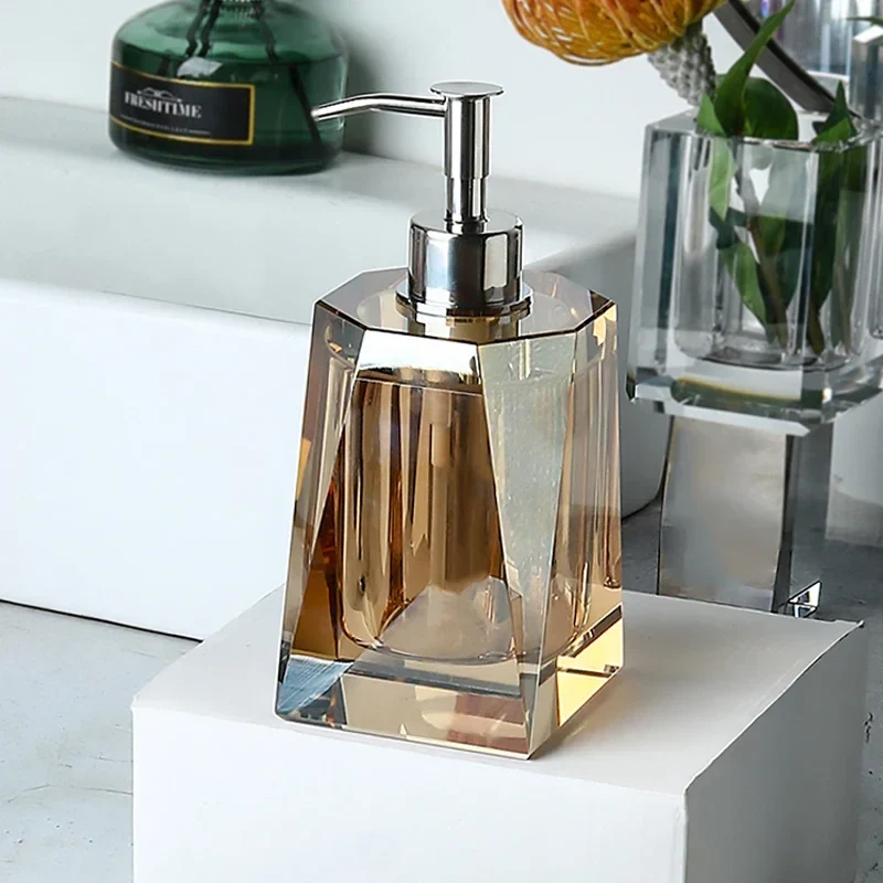 distributeur de savon en verre accessoires de salle de bain luxe - Image 4