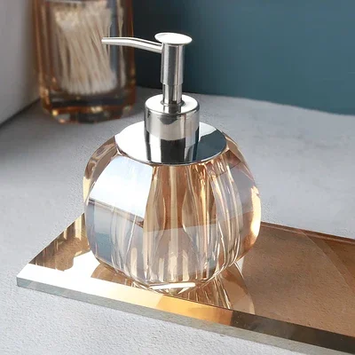distributeur de savon en verre luxe pour salle de bain - Image 7