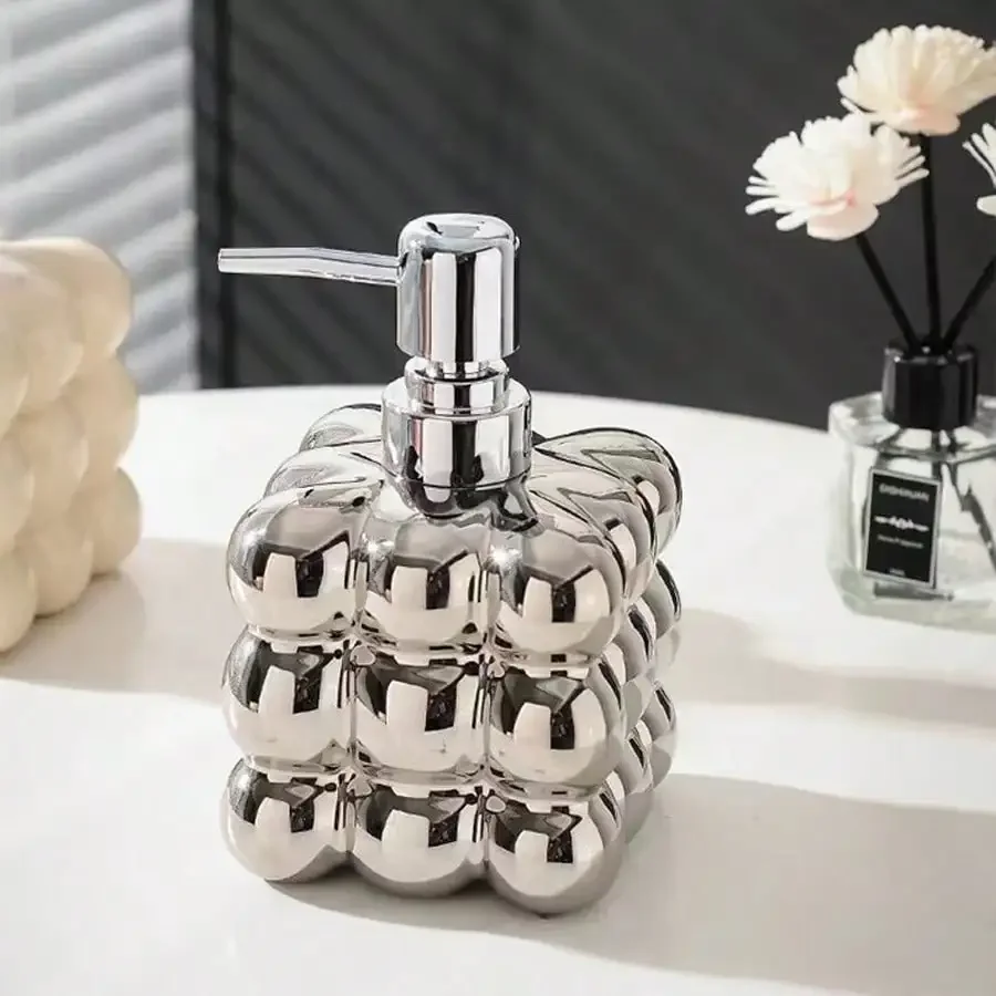 distributeur de savon liquide en céramique pour la salle de bain - Image 6