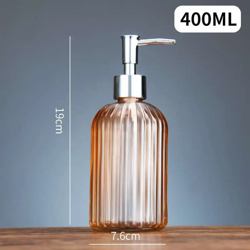 distributeur de savon liquide en verre portable pour salle de bain - Image 17