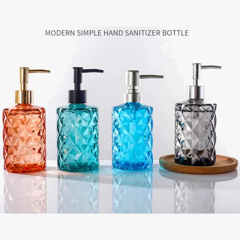 distributeur de savon liquide en verre portable pour salle de bain - Image 2